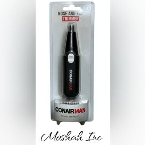 Conair Man Nose and Ear Personal Trimmer Black Cordless Rinsable Blade New